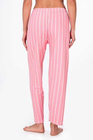 Kompedan Kadın Süet Pembe Çizgili Pijama Tek Alt Desen 14