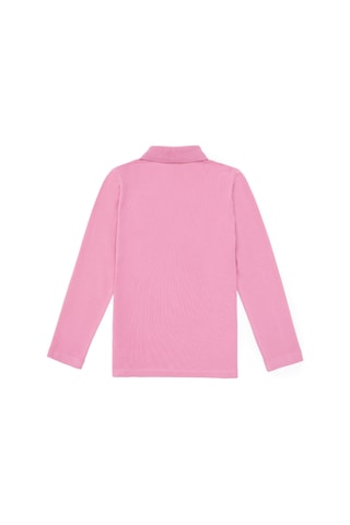 U.S. Polo Assn. Kız Çocuk Pembe Polo Yaka Basic Sweatshirt 50316836-VR167