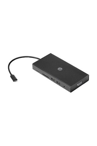 Usb-c Seyahat Desteği Usb-c Hub, Usb Hub, Usb C, Rj-45, Hdmı, Vga, Microsd, Sd, Usb, Audio Siyah