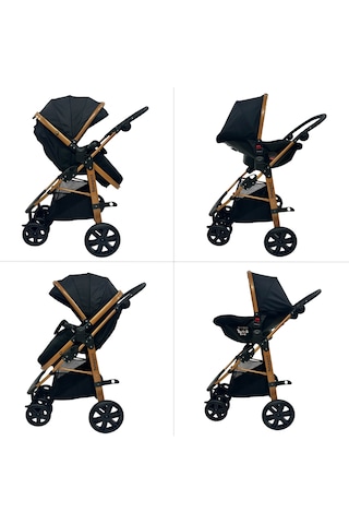 Bebegold Travel Sistem, Çift Yönlü, Seyahat Sistem Bebek Arabası / Mama Sandalyesi Set