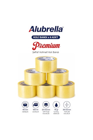 Premium Koli Bandı 6 Adet, 45 Mm X 100 Mt 1