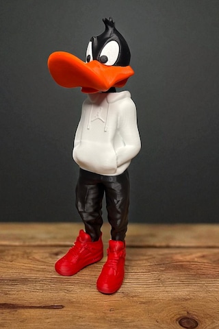 3dbaskı 26 C M Daffy Duck Figürü, Looney Tunes Figür, Çizgi Film Figürü Space Jam - Daffy Duck