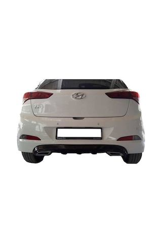 Hyundai İ20 (2014-2018) Egzoz Görünümlü Arka Tampon Eki - Difüzör