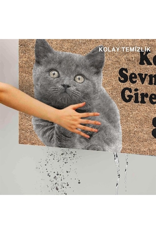 Dekoratif Kapı Önü Paspası - Kaymaz Taban 2 Çok Renkli
