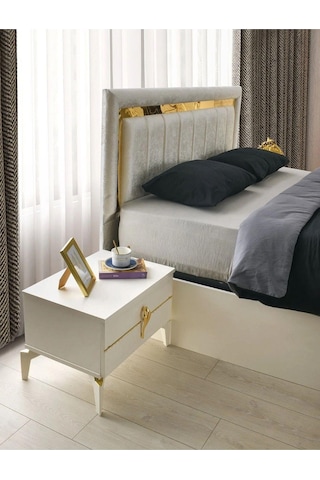 Bükreş Komodin-mdf-aytaşı-Beyaz