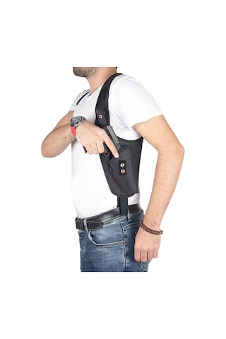 Amerikan Model Dik Koltuk Altı Tabanca Kılıfı-2793 Siyah