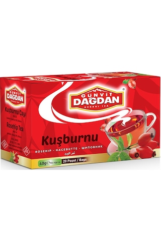 Günvit Dağdan Kuşburnu Bitki Çayı 20 Süzen Poşet