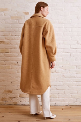 Never More Uzun Bürümcük Kaban Bej