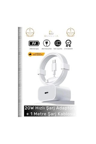 Şarjadaptör 20w Hızlı Şarj Adaptör Seti Lightning Data Type C Kablosu 7 8 X 11 12 13 14 15 Plus Pro