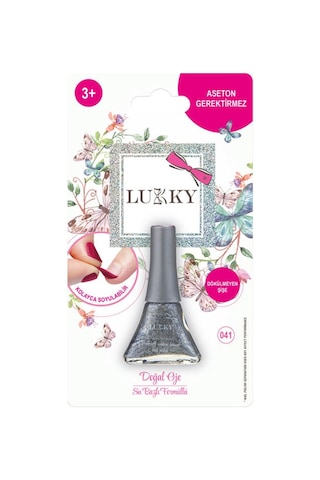 Lukky Soyulabilir Oje Işıltılı Metalik Gümüş