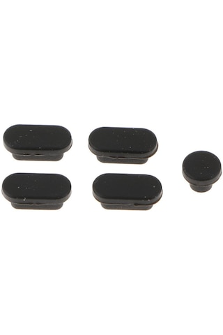 Homyl Macbook Black Için Silikon Toz Durdurucu Geçirmez Siyah