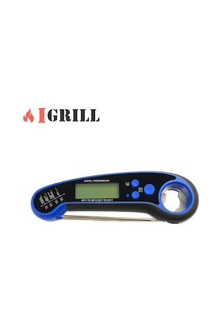 Profesyonel Su Geçirmez Hızlı Sıcaklık Ölçer Gıda Termometresi Mavi