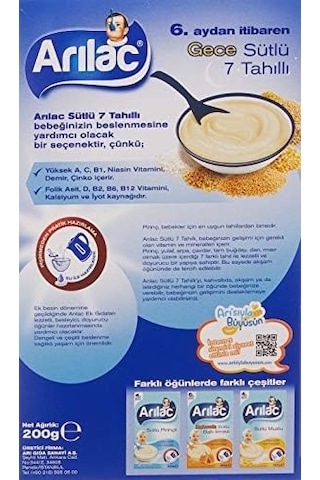 Arılac Instant Ek Gıda 7 Tahıllı Gece 200 G