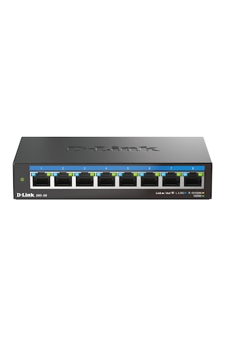 D-link Dms-108 8 Bağlantı Noktalı 2.5g Çoklu Gigabit Yönetilmeyen Masaüstü Anahtarı