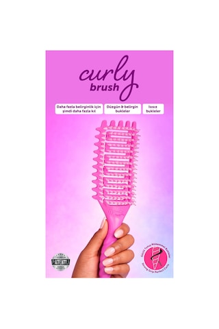 Proco Beauty Proco Beauty Pro Curlybrush - Pembe - Kıvırcık Saçlar İçin Bukle Belirginleştirici Saç Fırçası