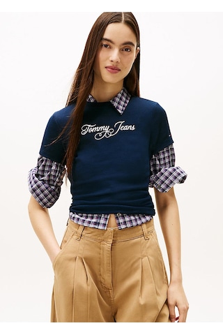 Tommy Hilfiger Tjw Slim Essential Logo T-shirt-12840 Mavi