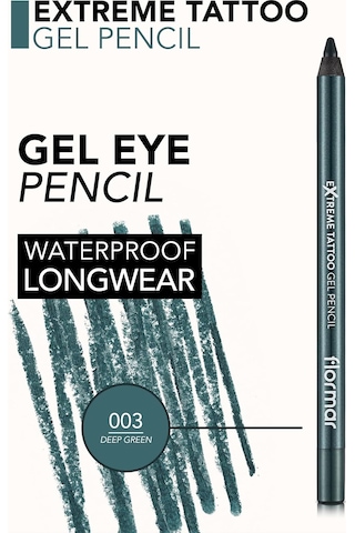Mat Kalıcı Göz Kalemi Yeşil - Extreme Tattoo Gel Pencil - 003 Deep Green - 8682536028851 Diğer