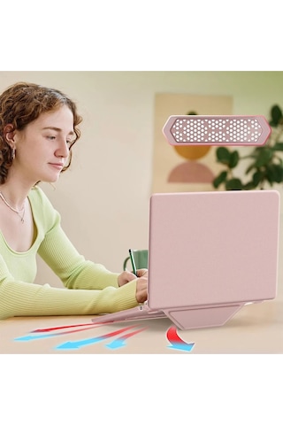 Newface Macbook Uyumlu Air 15 2024 Macbook Uyumlu Deri Kapak Glblseme - 90 - Pembe