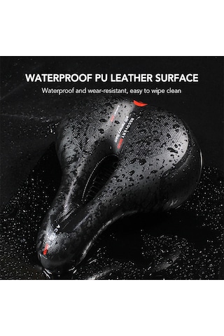 Suofeng Geniş Kalça Bisiklet Sele - Konforlu Pu Deri, Çift Amortisörlü, Havalandırmalı Sarı