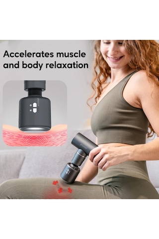 Isı Fonksiyonlu Arboleaf Masaj Tabancası, Sıcak Ve Soğuk Mini Masaj Tabancası, Hafif Kas Tabancası Kas Gevşemesi İçin 3200 Rpm Kas Tabancası, Güçlü Pil Usb-c