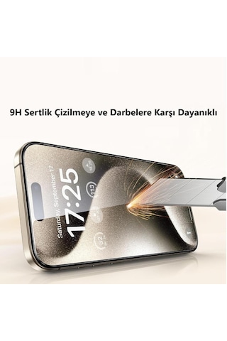 Apple Uyumlu iPhone 16 Pro Max Ekran Koruyucu Nano Şeffaf Esnek