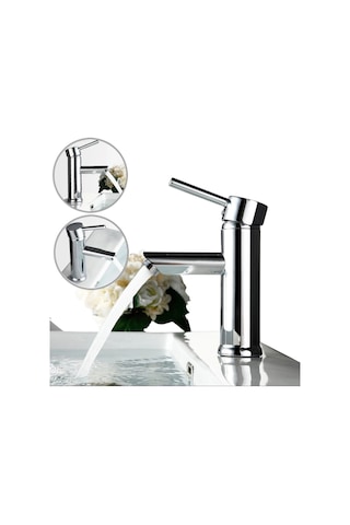 Sardıcı Çift Su Girişli Yüksek Lavabo Bataryası Krom Kaplama