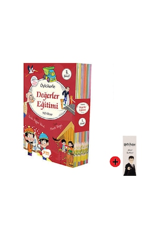 3. Sınıf Hikaye Kitabı Seti Yuva Yayınları Değerler Serisi + Kişiye Özel İsimli Harry Potter Kitap Ayracı