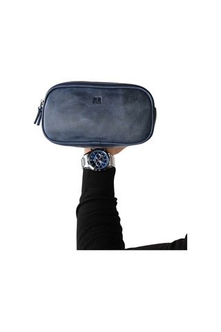 Mft Leather Hakiki Deri Unisex El Çantası Naina 1134 Tiguan Lacivert