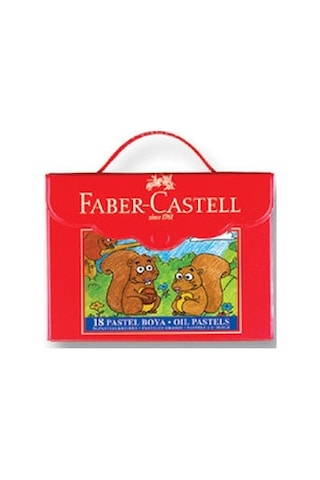 Faber-Castell Plastik Çantalı 18 Renk Pastel Boya 5281125