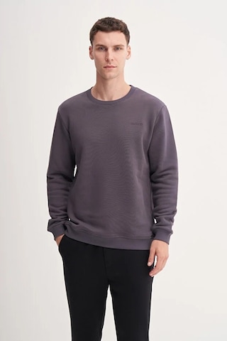Cazador Kalın Diyagonal Dokulu %100 Pamuk 3 İplik Regular Fit Sweatshirt 25k Antrasit