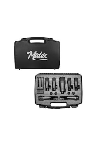 Midex M-drum Kit-7 Davul Mikrofon Seti 7 Parça Akustik Bateri Mikrofonu