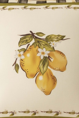 Linda Limon Desenli Kırlent Kılıfı 45x45 Cm Çok Renkli