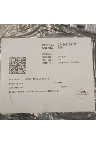 Cdrh127/ldnp-330mc 33uh 3.9a 12.3x12.3x8 Sumıda Smd Bobin 16 Adet