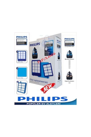 Philips Uyumlu Fc 9932 Marathon Ultimate Ön Ve Arka Hepa Filtre Seti (409054507)