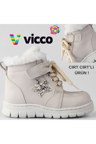 Vicco Punto Kürklü Ortopedik Çocuk Bot Bej