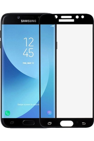 Samsung Uyumlu Galaxy J7 Pro Ekran Koruyucu 9D Tam Kaplayan Kavisli
