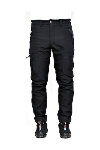 Mudwill Siyah Zipper Kargo Cepli Softshell Pantolon Siyah