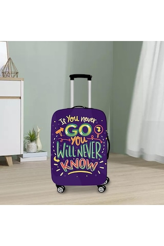 Suntek Elastik Bagaj Kapağı Anti Scratch Bavul Koruyucu Mor-30-32-inç Mor