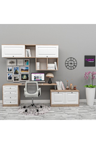Vario Membran Çalışma Masası Mdf Beyaz