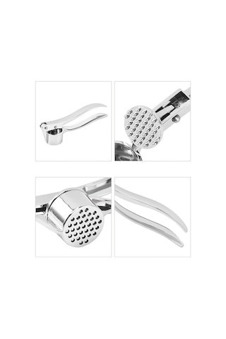 Eastmeeetwest--1pc Premium Paslanmaz Çelik Sarımsak Ezici - Kolay Sarımsak Bıçağı Ve Zencefil Ezici, Temizlemesi Kolay Mutfak Aletleri, Günlük Pişirmede Dayanıklı Sarımsak Bıçağı Gümüş