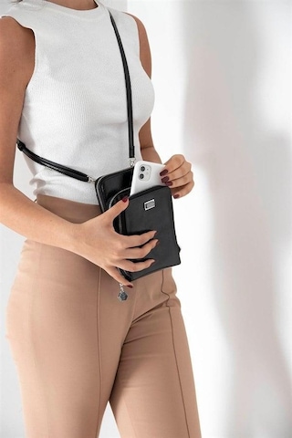 Silver Polo Sp1011 Kadın Telefon Çantası Alaska Siyah-rugan Siyah