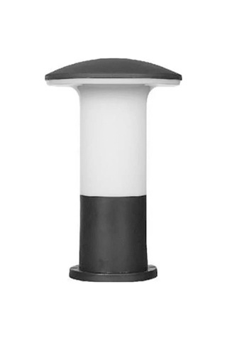 Mantar 41 Cm 9w Beyaz Led Ampullü Takım Bahçe Ve Yol Aydınlatma Siyah