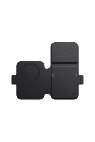 İphone 18 Pro Max Kılıf M-safe Özellikli Amazingthing Titan Lens Flip Serisi Kartlıklı Kapak Siyah