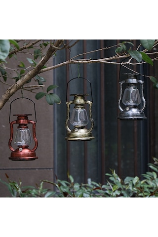Gajeena Güneş Enerjili Antik Led Fener - Taşınabilir Dekoratif Aydınlatma 4 Renk Seçenekli
