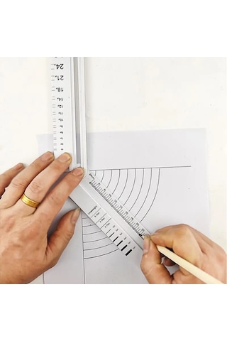 1 Adet Basit Tarzı 30cm Şeffaf Dikdörtgen Cetvel İletki Öğrenci