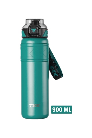 Tkk 900 Ml Çelik Termos Çift Kullanım Pipetli/rahat İçim -12/24 Sıcak-soğuk- Yalıtım -tkk2025900ml Yeşil