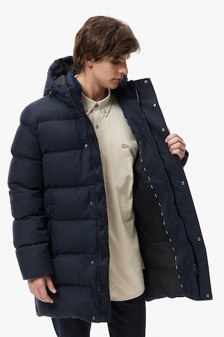 Lacoste Down Fill Mens Parka Sabit Kapüşonlu Kaz Tüyü Erkek Parka Lacivert Lacivert