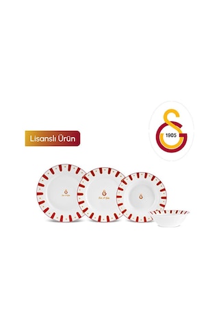 Karaca X Galatasaray Forever Bone 24 Parça 6 Kişilik Yemek Takımı Kırmızı