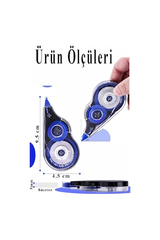 Şerit Daksil 5mmx8 Metre 8 Adet Şerit Düzeltici Fixpoint Şerit Silici Yazı Silici Büro Ofis Okul