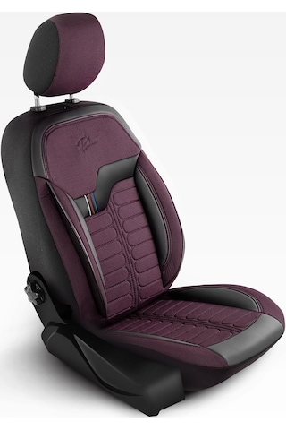 Panda Londra Serisi İngiliz Jakar Kumaş Oto Koltuk Kılıfı - Bordo - Siyah